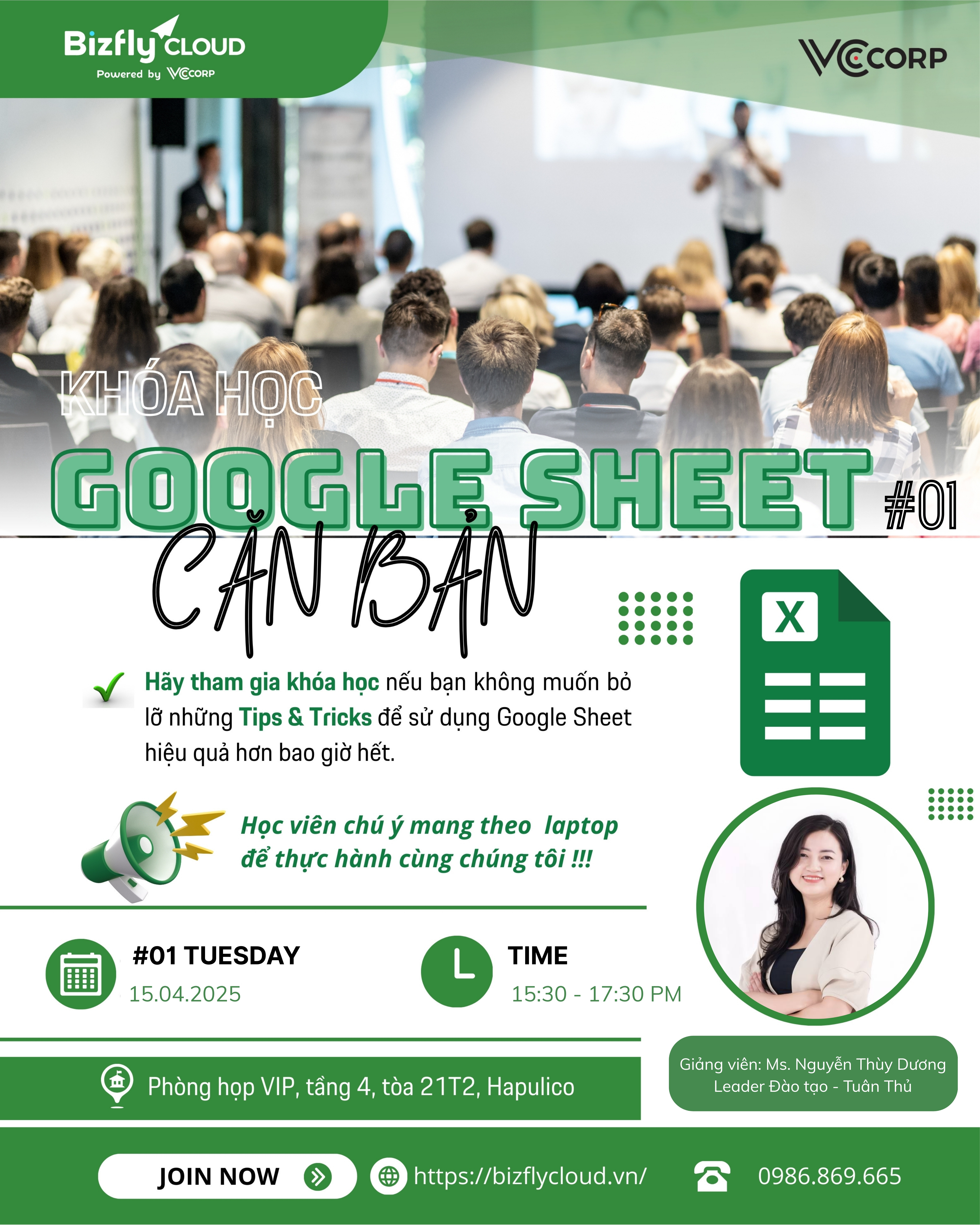 KHÓA HỌC GOOGLE SHEET 